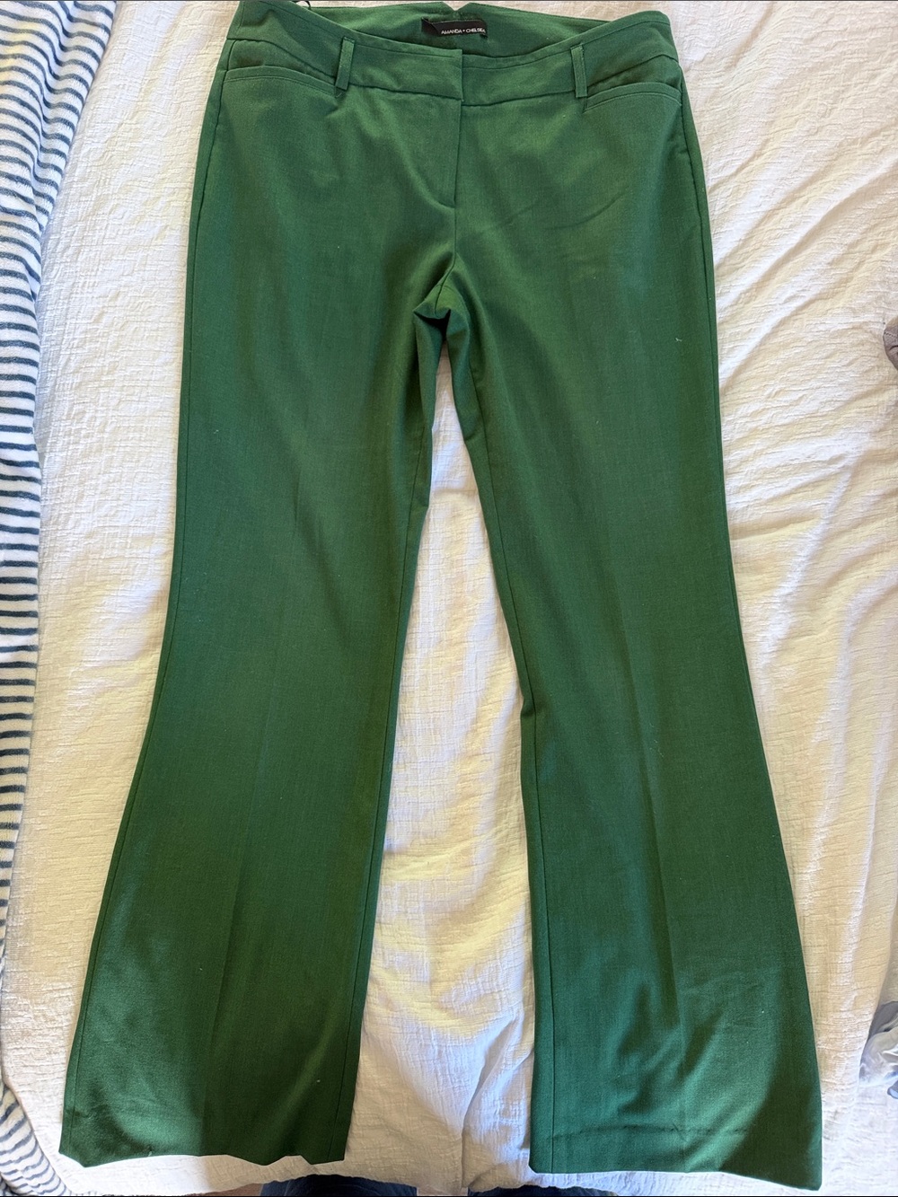 Women's Green Bootcut Ponte Pants